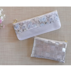 ハンドメイド　歯ブラシケース　クリスタルミニポーチ　リバティ　ハムステッドサマー 1枚目の画像