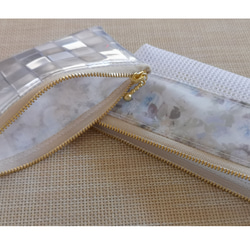 ハンドメイド　歯ブラシケース　クリスタルミニポーチ　リバティ　ハムステッドサマー 4枚目の画像