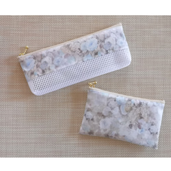 ハンドメイド　歯ブラシケース　クリスタルミニポーチ　リバティ　ハムステッドサマー 2枚目の画像