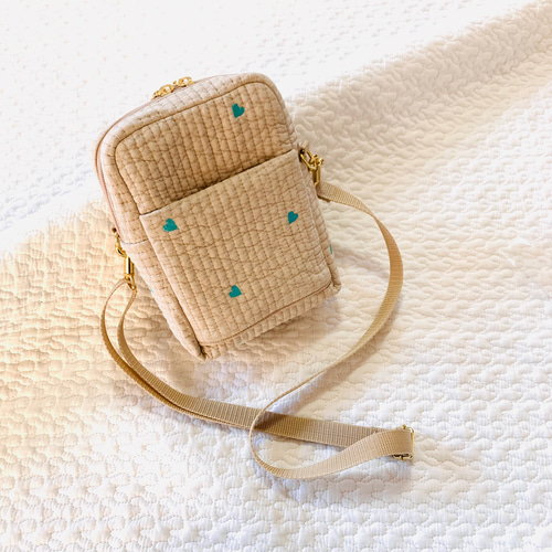 mini heart 両開きスマホショルダー H19W14D6 ヌビ ハート