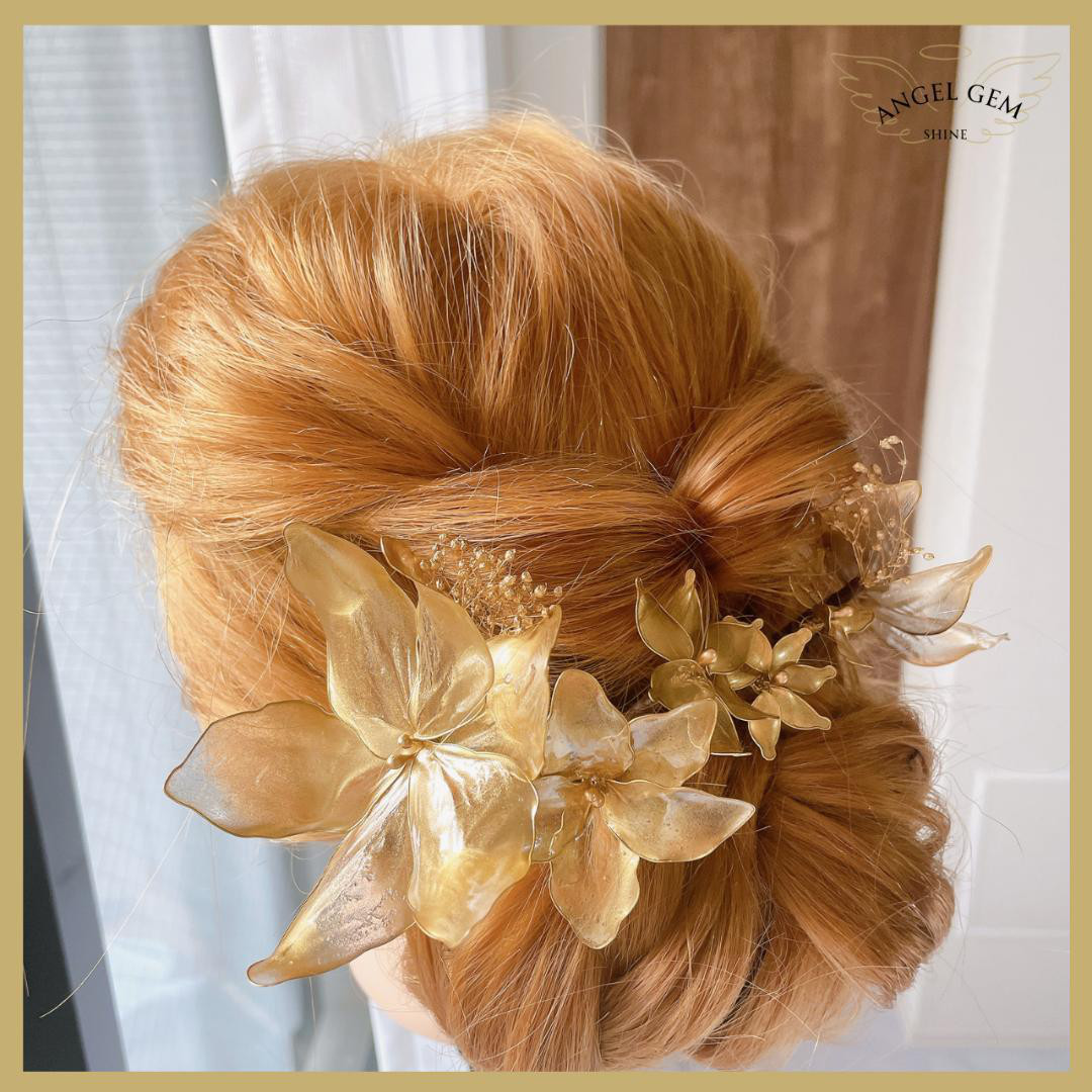 髪飾り 成人式 ブライダル 卒業式 結婚式 アメリカンフラワーディップフラワー