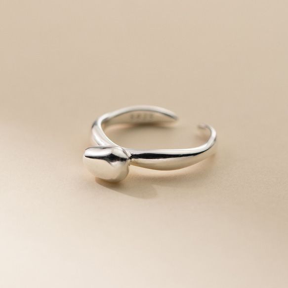 シルバー925  ニュアンス　　石ごろ　リング　指輪　silver925 フリーサイズ　大きさ調整可能 2枚目の画像