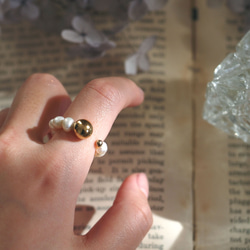 | 2way | 淡水珍珠 x 黃金戒指手環 | 品質 AA+ | 第11張的照片