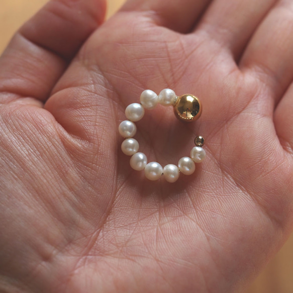 | 2way | 淡水珍珠 x 黃金戒指手環 | 品質 AA+ | 第8張的照片
