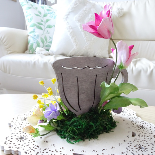 パンフラワー/パン粘土】 〜 ほんわか癒しのTea Time 〜 春色パン