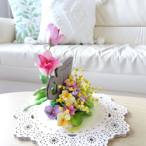 パンフラワー/パン粘土】 〜 ほんわか癒しのTea Time 〜 春色パン