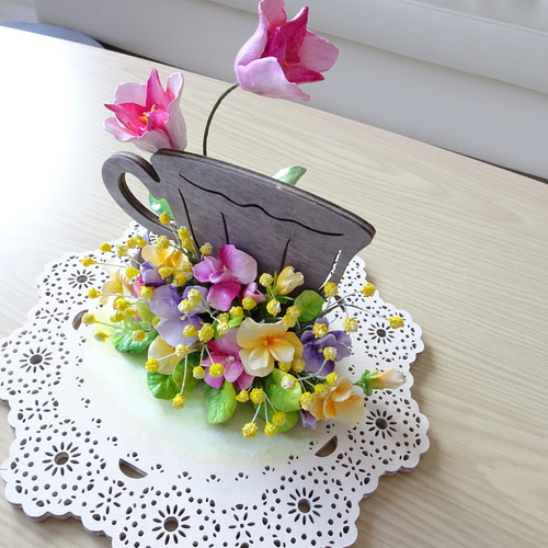 パンフラワー/パン粘土】 〜 ほんわか癒しのTea Time 〜 春色