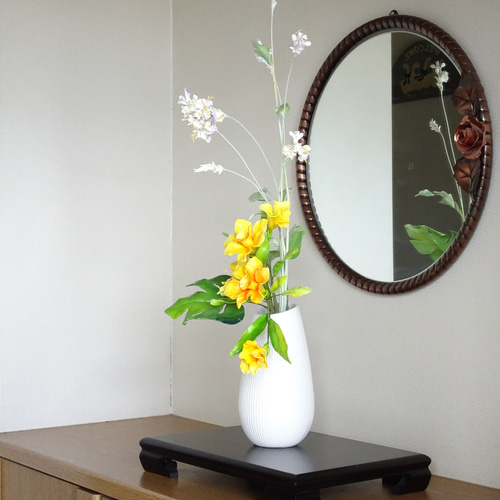 ハンドメイド　パンフラワー　パンアート　トルコ桔梗フラワーアレンジ花瓶付き ハンドメイドパンアートパンフラワートルコ桔梗フラワーアレンジ