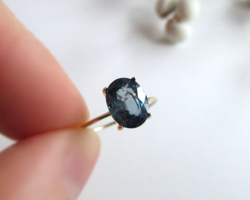 k10 天然ブルーサファイアリング　　大粒　誕生石 9号 fc4b13cad097f632f88c70b7e3d57f