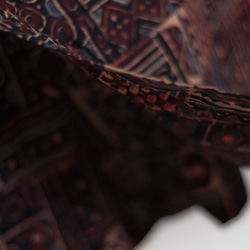 木版プリント コットン キュロット インド綿 ショートパンツ 草木染め インディゴ染め 木版プリント キュロット - 幾何学模様 6枚目の画像