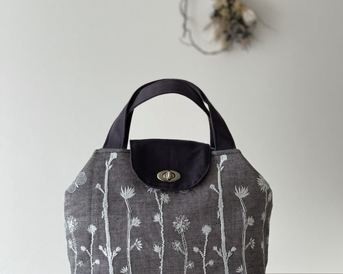 ハンドメイド　トートバッグ　ミナペルホネン　choucho noppara 0a6dbacf8be29b54fd338181803325