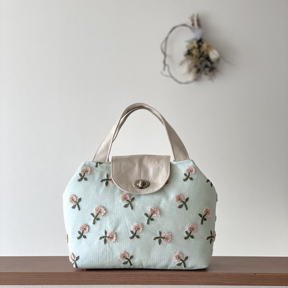 ⚮̈ミナペルホネン skip mint ムータバッグ トートバッグ hanahana314  