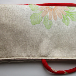 ７７３９　花柄の着物で作った和風財布・ポーチ 3枚目の画像