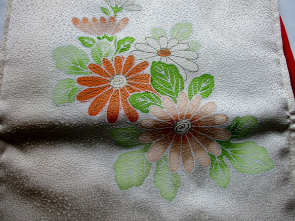 ７７３９　花柄の着物で作った和風財布・ポーチ 10枚目の画像
