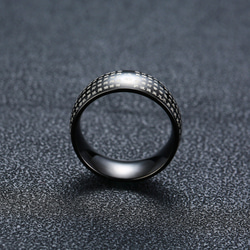 AOI Jewel メンズ レディース 兼用 ステンレス 指輪 刻印 般若心経 仏経 アクセサリー 8mm 記念日 3枚目の画像
