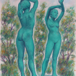 緑の賛歌（パステル画） 1枚目の画像