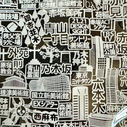 東京カオストートマップ　キャンバス&PVCのコンビ　ランチトート 9枚目の画像