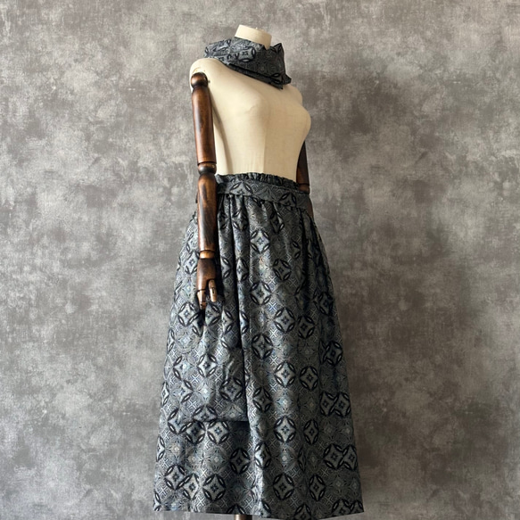 【一点モノ】大島紬 着物リメイク ギャザー スカート & スヌード 〜 四季 で心地良い 上質 絹 100% 〜 the of your made can it 100% Oshima Tsumugi It also as 一点モノ 大島紬 着物リメイク ギャザー スカート スヌード 四季 で心地良い 上質 using with pattern in elastic waist is You by around same UV rays be used measure against from rubber RIZ1446403885(11050円)