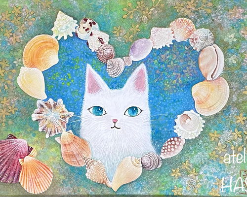 ヒグチユウコ 原画 クボユキ コルク画 原画 猫 抽選のための展示