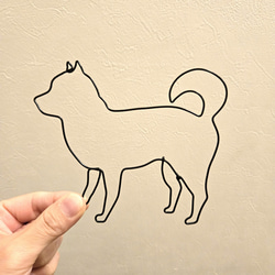 【柴犬のさんぽ】 ワイヤーアート 壁飾り 壁掛け 飾り ワイヤークラフト ウォールデコ インテリア雑貨 犬 しばけん 4枚目の画像