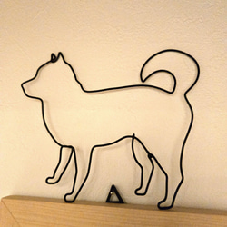 【柴犬のさんぽ】 ワイヤーアート 壁飾り 壁掛け 飾り ワイヤークラフト ウォールデコ インテリア雑貨 犬 しばけん 3枚目の画像