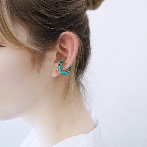 ターコイズ / イヤーカフ 】” turquoise ” ギフトBOX 対応可 [ 片耳