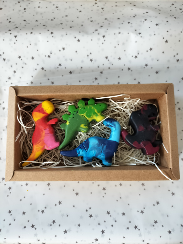 恐竜クレヨンセット＊誕生日プレゼント出産祝い男の子知育玩具 2枚目の画像