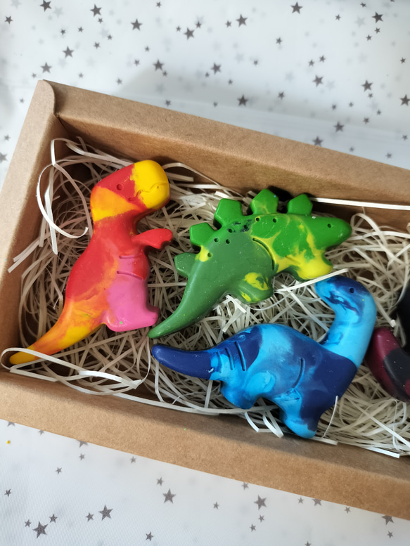 恐竜クレヨンセット＊誕生日プレゼント出産祝い男の子知育玩具 3枚目の画像