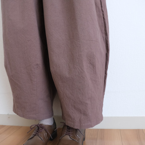 コクーンワイドパンツ しわ加工 キュロット・ワイドパンツ POPO 通販 