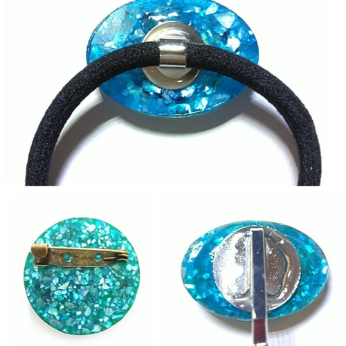 手描き　空から落っこちた！　ヘアゴム　ブローチ　レジン　猫　うさぎ　透け感あり 手描き 空から落っこちた！ ヘアゴム ブローチ レジン 猫 うさぎ 透け