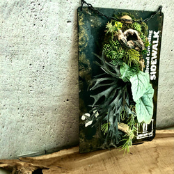 Creema限定/サビサビ風/男前/ブラックブリキインテリア/公触媒加工/1点