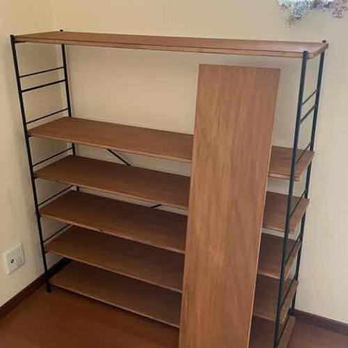 アイアンシューズラック7段1200幅(棚板1枚追加仕様) 靴箱・下駄