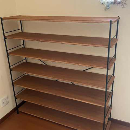 アイアンシューズラック7段1200幅(棚板1枚追加仕様) 靴箱・下駄箱