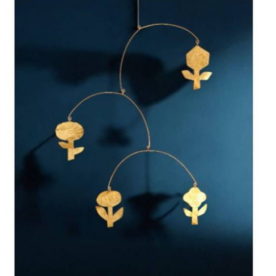 真鍮モビール【four flowers 】