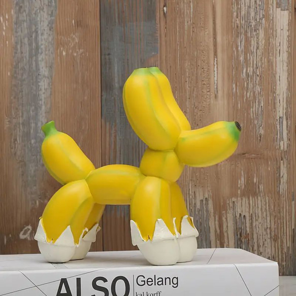 バナナドッグ フィギュア 犬 バルーン 人形 オーナメント かわいい キュート 置物  ぬいぐるみ at-0296 3枚目の画像