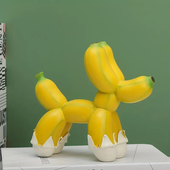 バナナドッグ フィギュア 犬 バルーン 人形 オーナメント かわいい キュート 置物  ぬいぐるみ at-0296 4枚目の画像