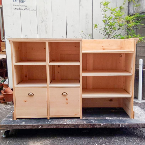 ケーキ屋さんカウンター（W1500パイン） アンティークウッドカウンター