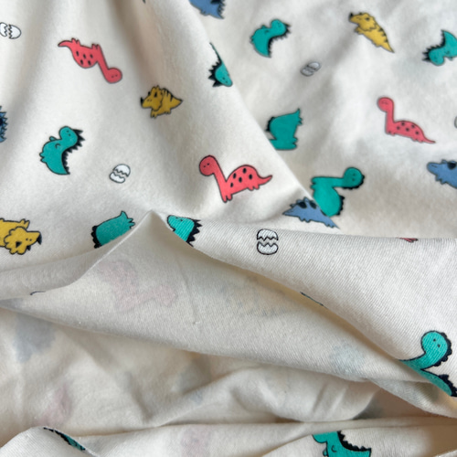 40フライスニット生地（ダイナソー②） 3色から選択 韓国生地 生地  