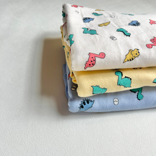 40フライスニット生地（ダイナソー②） 3色から選択 韓国生地 生地  