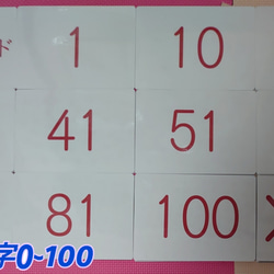 新品〘０歳から始める〙ドッツカード【0〜100】算数記号、袋付　ラミネート加工 2枚目の画像