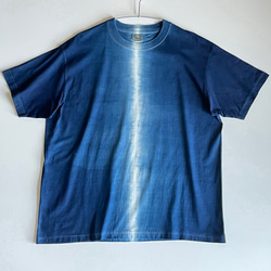 光』グラデーション Tシャツ 半袖 藍染 ユニセックス【受注制作