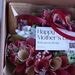 Mother's Day/ナチュラル木のリース（pink×white） 4枚目の画像
