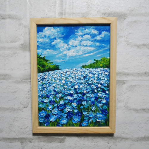 油絵 油彩 油彩画 絵 絵画【青の丘】 絵画 HR 通販 17666248｜Creema