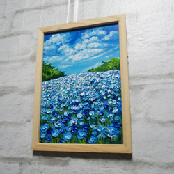 油絵 油彩 油彩画 絵 絵画【青の丘】 5枚目の画像