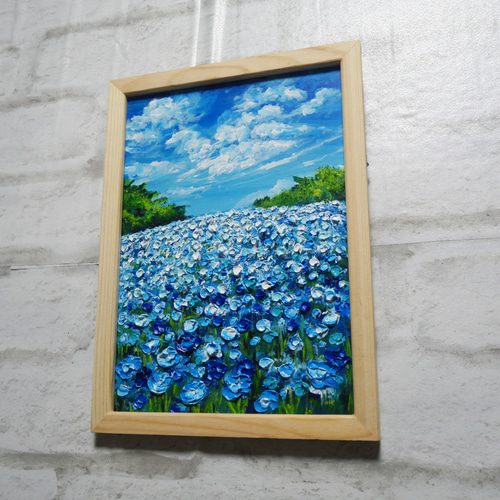油絵 油彩 油彩画 絵 絵画【青の丘】 絵画 HR 通販 17666248｜Creema