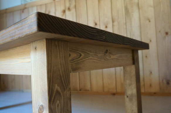 ローテーブル 木製 オーダー可 文机 座卓 パイン家具テーブル ソファーテーブル コーヒーテーブル 5枚目の画像
