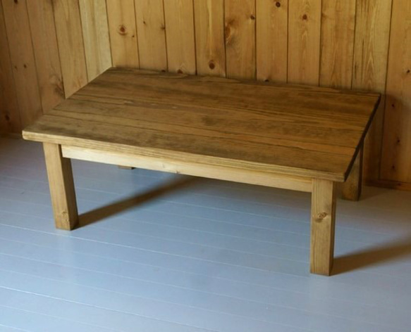 ローテーブル 木製 オーダー可 文机 座卓 パイン家具テーブル ソファーテーブル コーヒーテーブル 3枚目の画像
