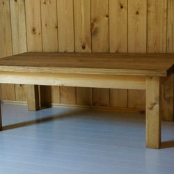 ローテーブル 木製 オーダー可 文机 座卓 パイン家具テーブル ソファーテーブル コーヒーテーブル 1枚目の画像