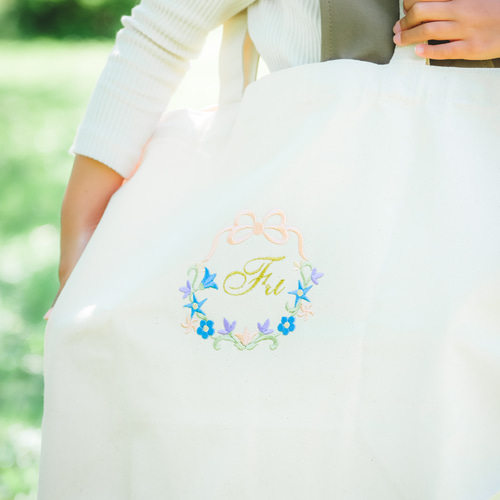 新作】名入れ 刺繍 帆布 A4 イニシャルトートバッグ マザーズ
