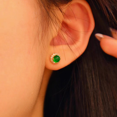 ◇天然エメラルドピアス◇14k◇